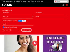 'y-axis.com' screenshot