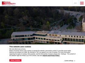 'modul.ac.at' screenshot