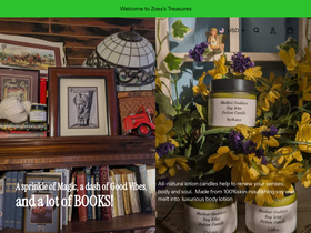 zoeystreasures.com homepage screenshot