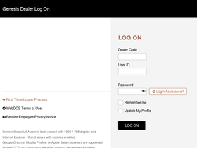 'genesisdealerusa.com' screenshot