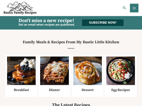 'rusticfamilyrecipes.com' screenshot