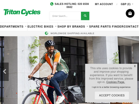 'tritoncycles.co.uk' screenshot