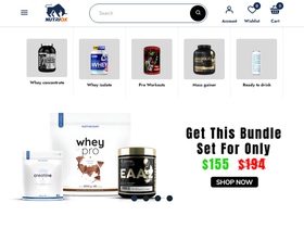 Nutrioxdistribution homepage screenshot