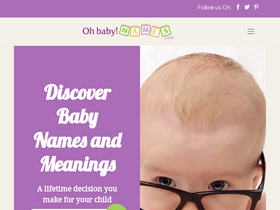 'ohbabynames.com' screenshot