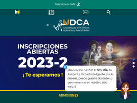 'udca.edu.co' screenshot