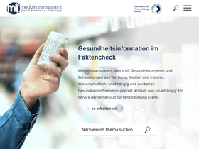 'medizin-transparent.at' screenshot