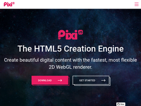'pixijs.com' screenshot