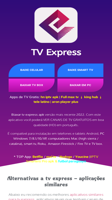 TVExpress Código de Recarga Anual - Recargas 24h