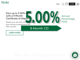 'nicoletbank.com' screenshot