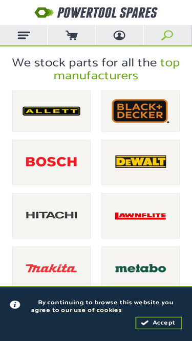 Image of PartShopDirect website