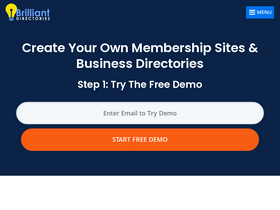 'brilliantdirectories.com' screenshot