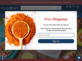 'savoryspiceshop.com' screenshot