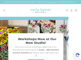 saritakamatdesigns.com homepage screenshot