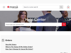 'customerservice-macys.com' screenshot