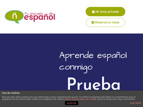 'tuescueladeespanol.es' screenshot