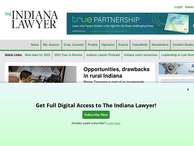 'theindianalawyer.com' screenshot