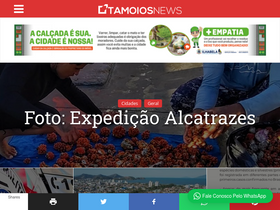 'tamoiosnews.com.br' screenshot