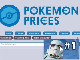 'pokemonprices.com' screenshot
