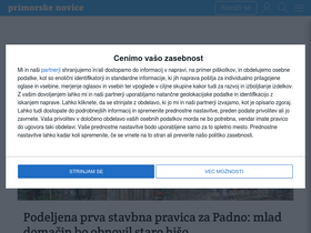 'primorske.si' screenshot