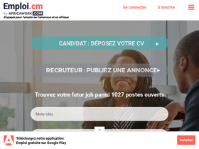 'emploi.cm' screenshot