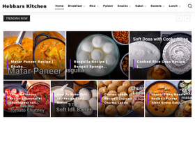 'hebbarskitchen.com' screenshot