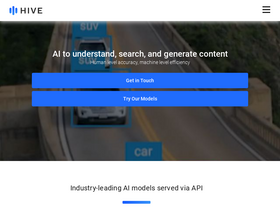 'thehive.ai' screenshot