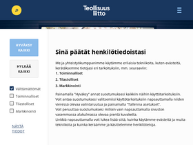 'teollisuusliitto.fi' screenshot