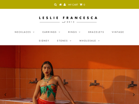 lesliefrancesca.com homepage screenshot
