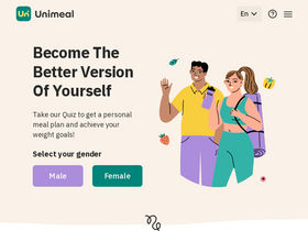 'unimeal.com' screenshot