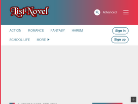 'listnovel.com' screenshot