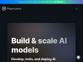 'paperspace.com' screenshot