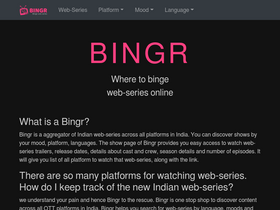 'bingr.in' screenshot