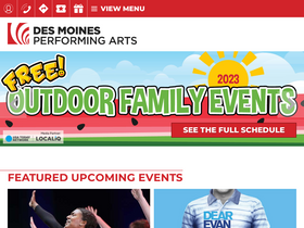 'desmoinesperformingarts.org' screenshot