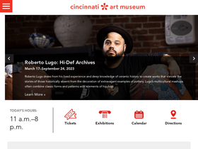 'cincinnatiartmuseum.org' screenshot