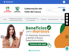 'valledelcauca.gov.co' screenshot