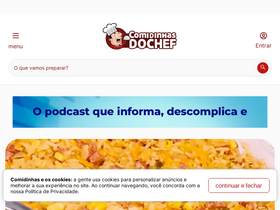'comidinhasdochef.com' screenshot