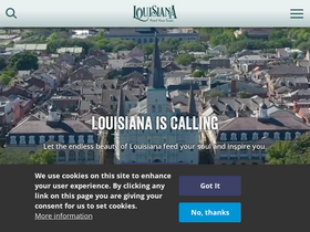 'louisianatravel.com' screenshot