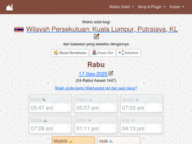 'waktusolat.net' screenshot