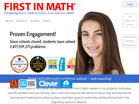 'firstinmath.com' screenshot