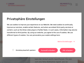 'lungeninformationsdienst.de' screenshot