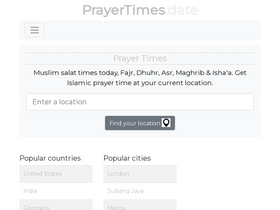 'prayertimes.date' screenshot