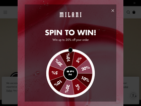 'milanicosmetics.com' screenshot