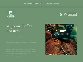 stjohnscoffee.com homepage screenshot