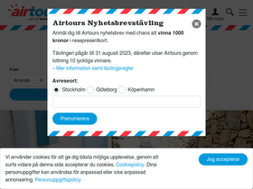 'airtours.se' screenshot