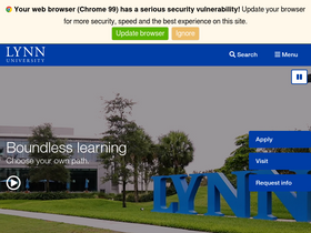 'magazine.lynn.edu' screenshot