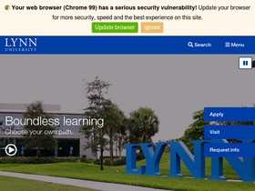 'lynn.edu' screenshot