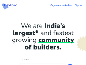 'devfolio.co' screenshot