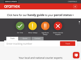 'aramex.com.au' screenshot