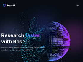 Rose AI - Revolutionize industry tasks with AI: analytics, NLP, custom models, seamless integration.