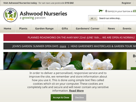 'ashwoodnurseries.com' screenshot